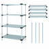 Thumbnail image #3 for Quantum Solid Shelving Starter Kit with 4 Solid Shelves and 4 Posts, 72W x 18D x 86H