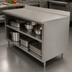 Thumbnail image #3 for Advance Tabco Special Value 72-Inch x 24-Inch 16 Gauge 304 Stainless Steel Open Base Work Table with 5-Inch Backsplash and Mid Shelf