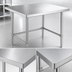 Thumbnail image #3 for Sapphire 48-Inch x 36-Inch Flat Top Work Table with Open Base and Stainless Steel Legs