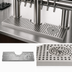 Thumbnail image #3 for Micro Matic Surface Mount Stainless Steel Drip Tray Trough with Integral Glass Rinser for Metropolis T Draft Towers, 34-Inch