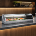 Thumbnail image #3 for Hoshizaki Countertop Refrigerated Sushi Display Case, 47.2-Inch Wide, Curved Glass, Right-Side Refrigeration