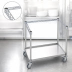 Thumbnail image #3 for Metro Super Erecta SF33N3S 3-Sided Channel Frame for Bus Cart, 36"W x 18"D, 304 Stainless Steel