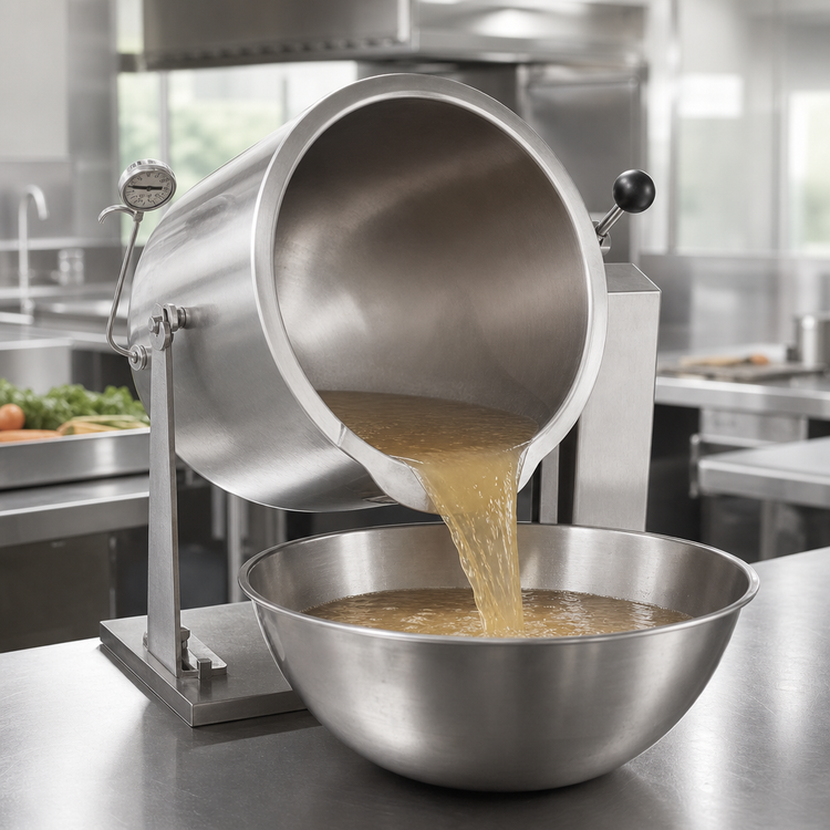 Product image #3 for Legion TEH-40 Electric Tilting Tabletop Steam-Jacketed Kettle, 10 Gallon, Right-Side Console, 12 kW