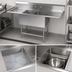 Thumbnail image #3 for John Boos Pro-Bowl Freestanding 2-Compartment Stainless Steel Sink with Dual Drainboards