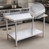 Thumbnail image #3 for Klinger's Trading 48 Inch x 30 Inch 16 Gauge 430 Stainless Steel Work Table with 2 Inch Rear Up-Turn and Undershelf