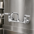 Thumbnail image #3 for T&S Brass B-0232-M 8-Inch Wall-Mounted Sink Mixing Faucet with 6-Inch Swing Nozzle