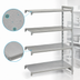 Thumbnail image #4 for Cambro Camshelving Premium Stationary 4-Tier Solid Add-On Polymer Shelving Unit, 36 x 18 x 72 Inches, Speckled Gray