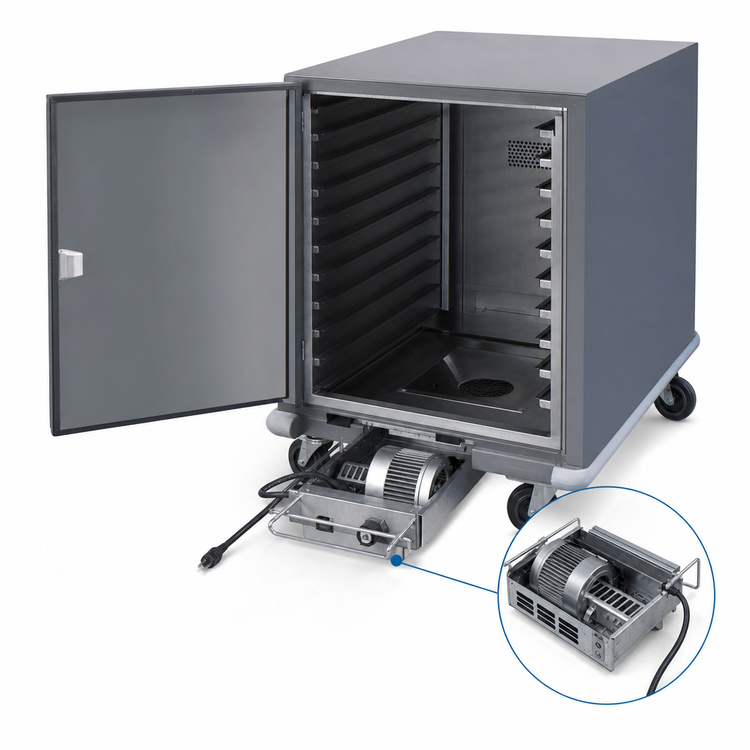 Product image #3 for Carter-Hoffmann PH185 Mobile Undercounter Heated Food Transport Cabinet with Universal Slides, 10 Full-Size Pan Capacity