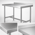 Thumbnail image #3 for Klinger's Trading 30 Inch x 18 Inch Stainless Steel Open Base Work Table with 2 Inch Rear Up-Turn