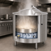 Thumbnail image #3 for Legion Low-Rim 40-Gallon Stationary Direct Steam Kettle with 304 Stainless Steel Liner