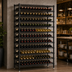 Thumbnail image #3 for Quantum Wire Cradle Wine Rack Shelving Unit, 48W x 14D x 86H, 204-Bottle Capacity, Black Epoxy Antimicrobial Finish