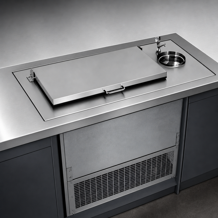 Product image #3 for Glastender Drop-In Ice Cream Freezer with Dipper Well, Self-Contained, 2 x 3-Gallon Capacity