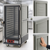 Thumbnail image #3 for Metro C5 3 Series 3/4 Height Mobile Heated Holding Cabinet with Clear Polycarbonate Door, Gray