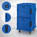Thumbnail image #4 for Cambro Ultra Camcart® Front-Loading Double-Compartment Insulated Food Pan Carrier, Security Package, Navy Blue