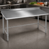 Thumbnail image #3 for Eagle Group Budget Series 84-Inch x 30-Inch 430 Stainless Steel Work Table with 1-1/2-Inch Rear Up-Turn
