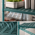 Thumbnail image #3 for QuadPLUS Louvered Polymer Shelf Mat with Wire QuadTruss Frame, 72 x 21 Inches, Green