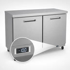 Thumbnail image #3 for Kelvinator Commercial KCHUC48F 48-Inch Two-Section Undercounter Freezer, 12 Cu. Ft., Solid Doors, Self-Contained Rear-Mounted Refrigeration