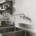 Thumbnail image #3 for T&S Brass Wall-Mounted Sink Mixing Faucet with 18-Inch Swing Nozzle and Adjustable Inlet Arms