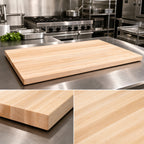 Thumbnail image #3 for John Boos Boos Block KCT3-12038-V Edge Grain Maple Kitchen Countertop, 120 x 38 x 3 Inch, Varnique Finish