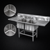 Thumbnail image #3 for Eagle Spec-Master FN Series Coved Corner Two-Compartment Commercial Sink with Right Drainboard, 59-1/2 Inch W x 27 Inch D, 14 Gauge Stainless Steel