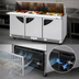 Thumbnail image #3 for Turbo Air Super Deluxe 72-5/8 Inch Wide Three-Section Front Breathing Mega Top Sandwich/Salad Prep Table, 30-Pan