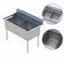 Thumbnail image #3 for Sapphire Manufacturing 25-Inch 2-Compartment Stainless Steel Sink with 9-3/4-Inch Backsplash