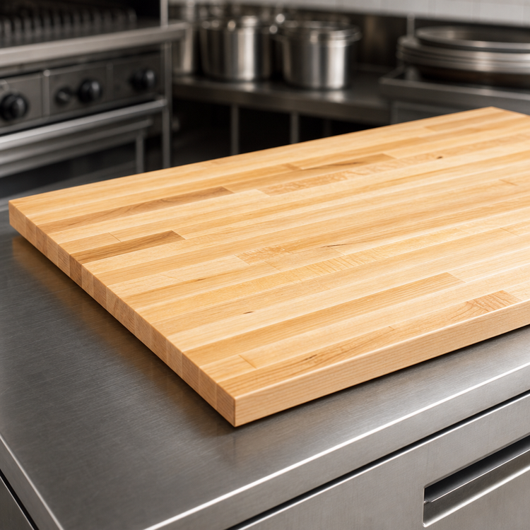 Product image #3 for John Boos Boos Block Blended Edge Grain Maple Kitchen Countertop, 132 x 38 x 1-1/2 Inches, Oil Finish