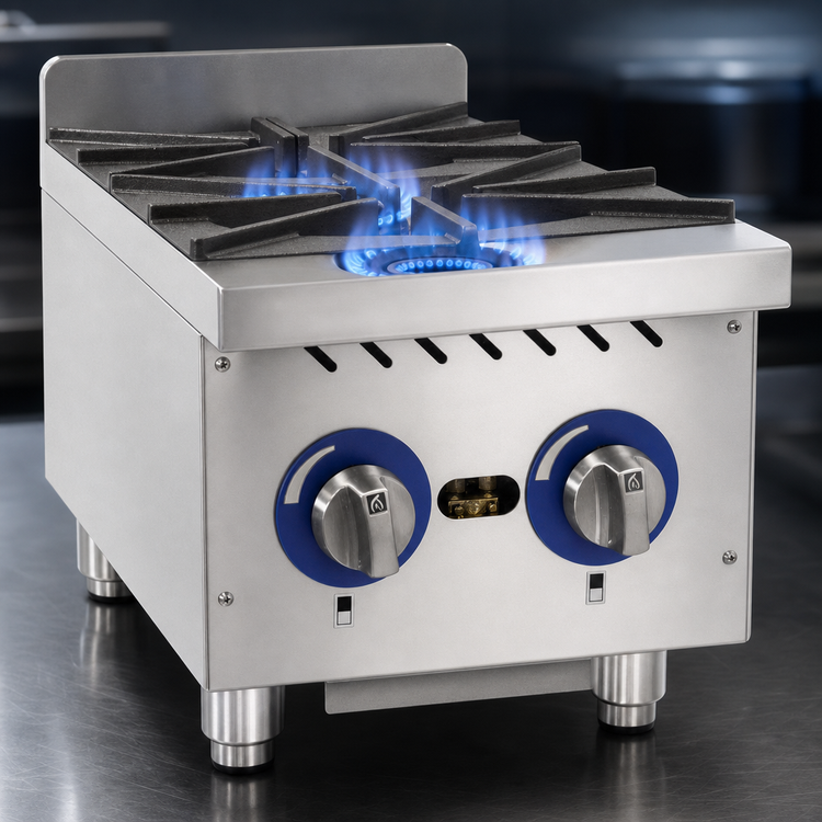 Product image #3 for Globe 12-Inch 2-Burner Gas Countertop Hot Plate