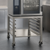 Thumbnail image #2 for Alto-Shaam Vector H Stainless Steel Open-Base Equipment Stand with Casters, Lower Shelf, and Side Racks