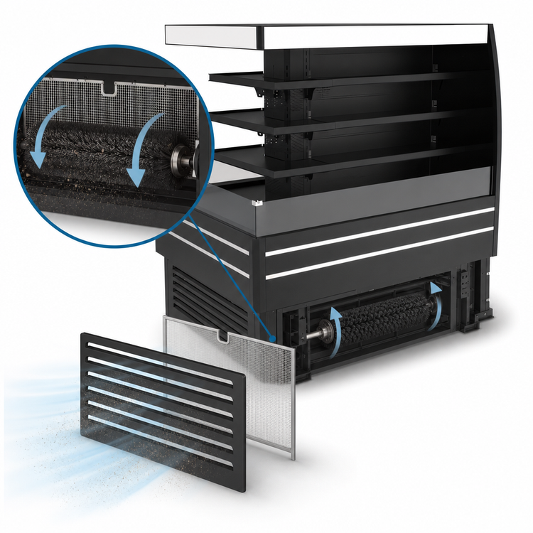 Product image #3 for Turbo Air TIOM-36CSB-N Island Self-Serve Refrigerated Merchandiser, 30.1 Cu. Ft., 3-Tier