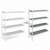 Thumbnail image #3 for Fermostock 4-Tier Perforated Polymer Shelving Expansion Kit, 42W x 14D x 71H