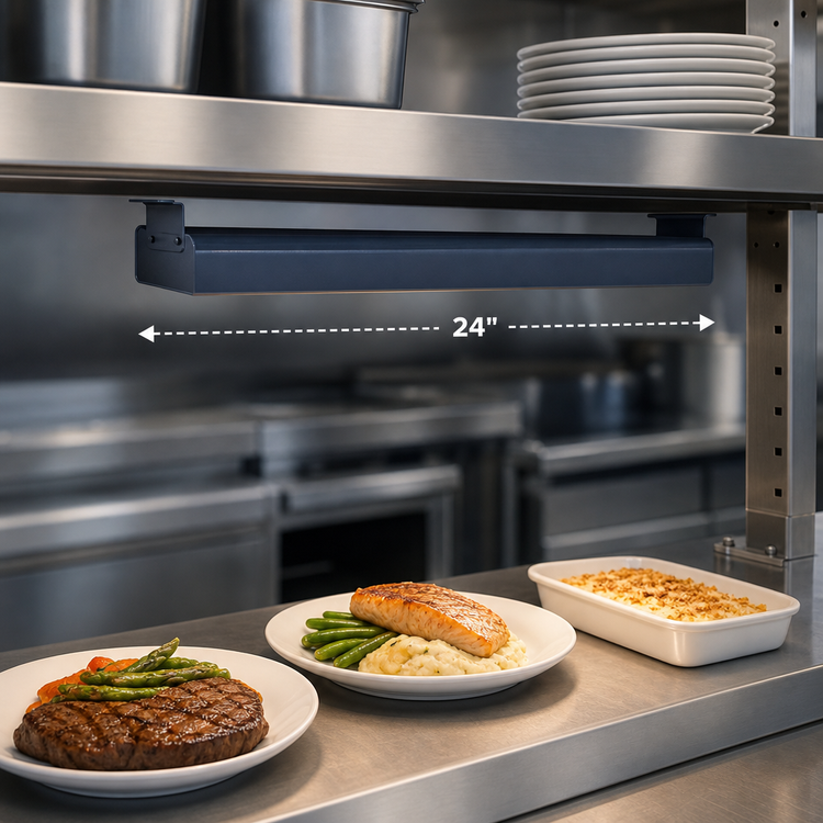 Product image #3 for Hatco Glo-Ray Narrow Unlighted Infrared Strip Heater, 24 Inch, Single Rod, 500 Watt, Steel Housing