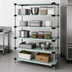Thumbnail image #3 for Quantum 5-Shelf Solid Stainless Steel Stationary Shelving Starter Kit, 42
