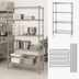 Thumbnail image #3 for Quantum 4-Shelf Wire Shelving Starter Kit, 54