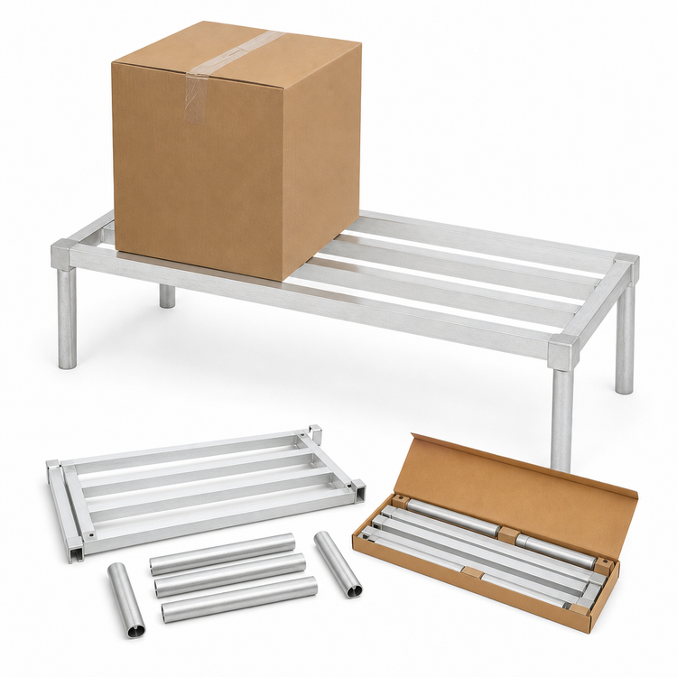 Product image #3 for Channel Manufacturing Tubular Aluminum Knock-Down Dunnage Rack, 36 x 20 x 12 Inches, 2,200 lb Capacity