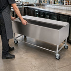 Thumbnail image #4 for John Boos UBBB-2436-X Mobile Underbar Ice Chest, 36"W x 24"D x 29-1/2"H, Stainless Steel, Locking Casters, No Backsplash