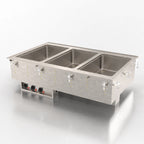 Thumbnail image #3 for Vollrath 3640510HD Three-Well Drop-In Hot Food Well, Insulated, Wet Operation, Thermostatic, 12 x 20-Inch Pans