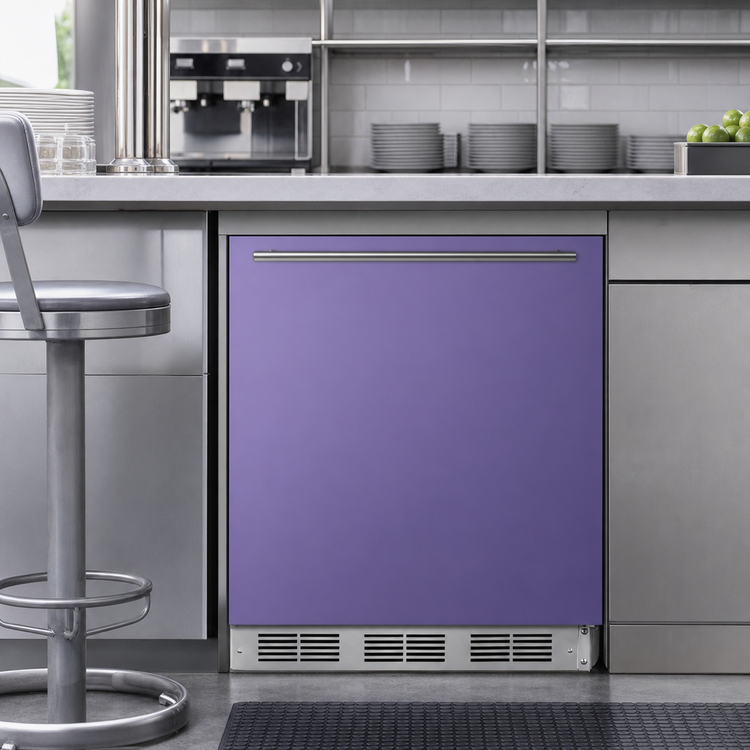 Product image #4 for Summit Appliance 24-Inch ADA Height Undercounter Refrigerator-Freezer with Lavender Purple Door, 5.1 Cu. Ft.