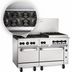 Thumbnail image #3 for Vulcan Endurance 60-Inch Natural Gas Commercial Gas Restaurant Range with 6 Open Burners, 24-Inch Charbroiler, Standard Oven and Convection Oven