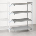 Thumbnail image #4 for Cambro Camshelving® Premium CPA244264VS4480 Stationary Add-On Polymer Shelving Unit, 42"W x 24"D x 64"H, 4-Shelf, 3 Vented + 1 Solid
