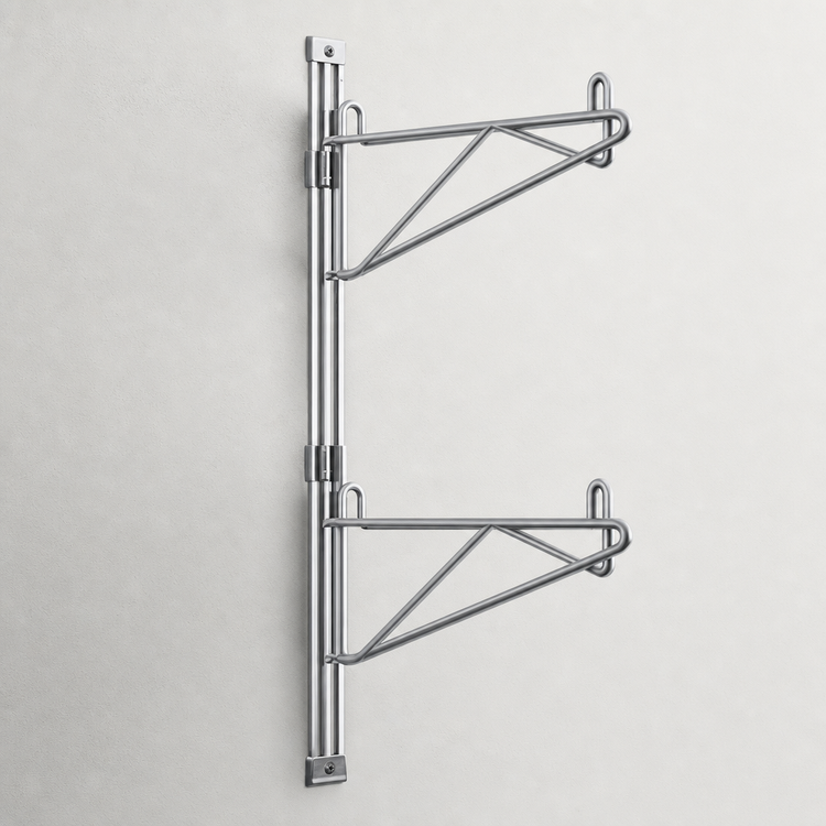 Product image #3 for Eagle Group Adjustable Post Wire Wall Mount End Unit for 18-Inch Shelves