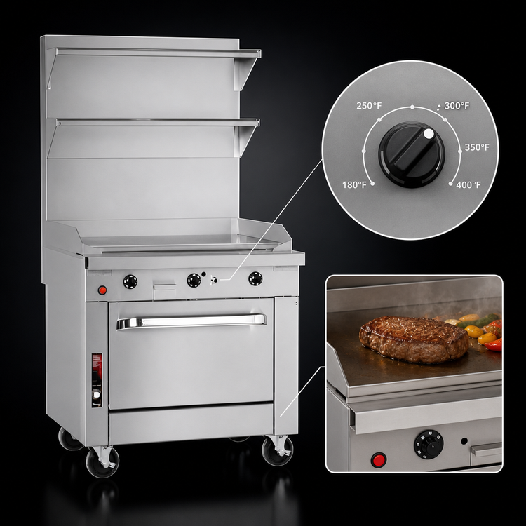 Product image #3 for Southbend Platinum 48-Inch Modular Gas Sectional Range with Full-Width Thermostatic Griddle