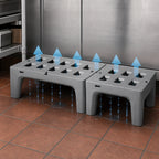 Thumbnail image #3 for Metro BOW-TIE HP2230PDMB Slotted Polymer Dunnage Rack, 30 x 22 x 12 Inches, 1,500 lb. Capacity