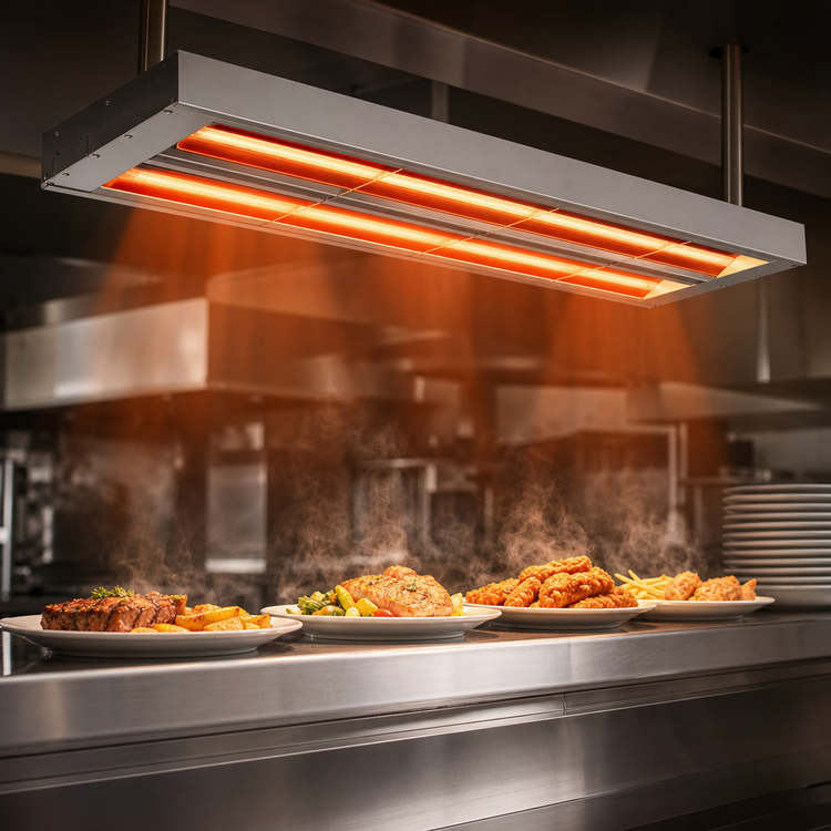 Product image #3 for Hatco Glo-Ray 60-Inch Double Infrared Strip Heater, 2800W, Aluminum