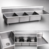 Thumbnail image #3 for 3-Compartment Pot Sink with Right-Hand Drainboard, 18-Gauge 304 Stainless Steel