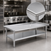 Thumbnail image #3 for Eagle Group 60-3/8-Inch Stainless Steel Griddle/Equipment Stand with Open Base and Undershelf
