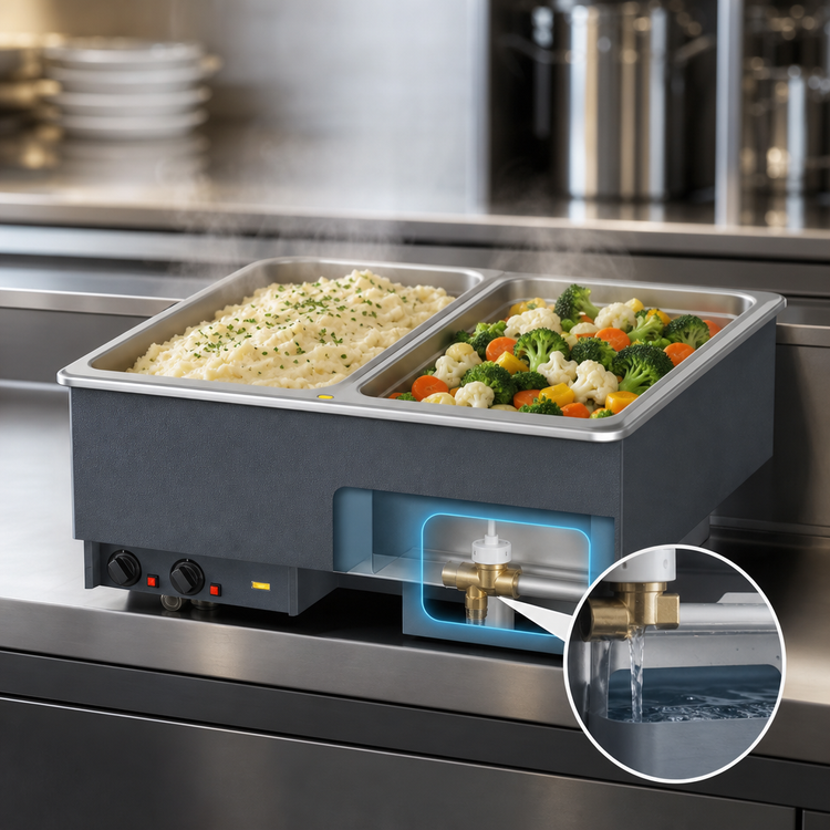 Product image #3 for Vollrath Two-Well Drop-In Electric Hot Food Well with Auto-Fill, Thermostatic Controls, 120V