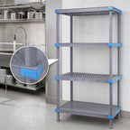 Thumbnail image #3 for Quantum Millenia QP244262V3S1 42"W x 24"D x 62"H Gray Polymer 4-Shelf Stationary Starter Shelving Unit