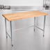 Thumbnail image #3 for John Boos 36 x 24-Inch Wood Top Work Table with Stainless Steel Base and Bracing