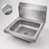 Thumbnail image #3 for John Boos Pro-Bowl Wall-Mount Stainless Steel Hand Sink, 14 x 10 x 5 Deep Bowl